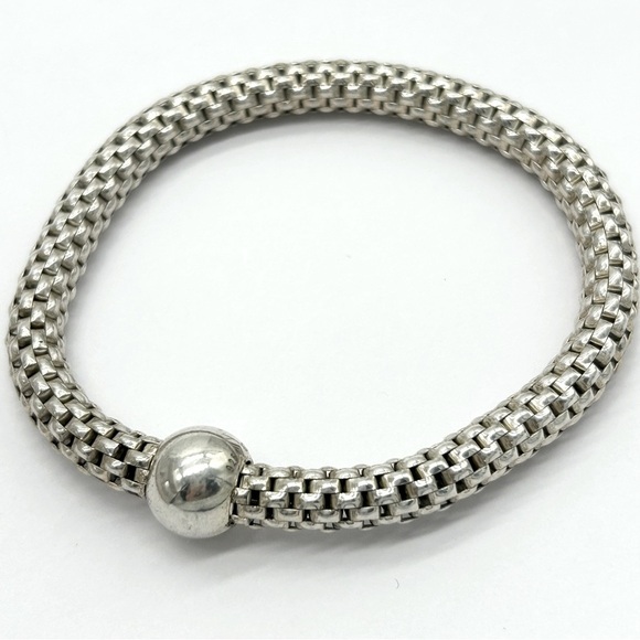 Silpada Sterling Silver Mesh Flxible Stretch Bracelet - Picture 1 of 4